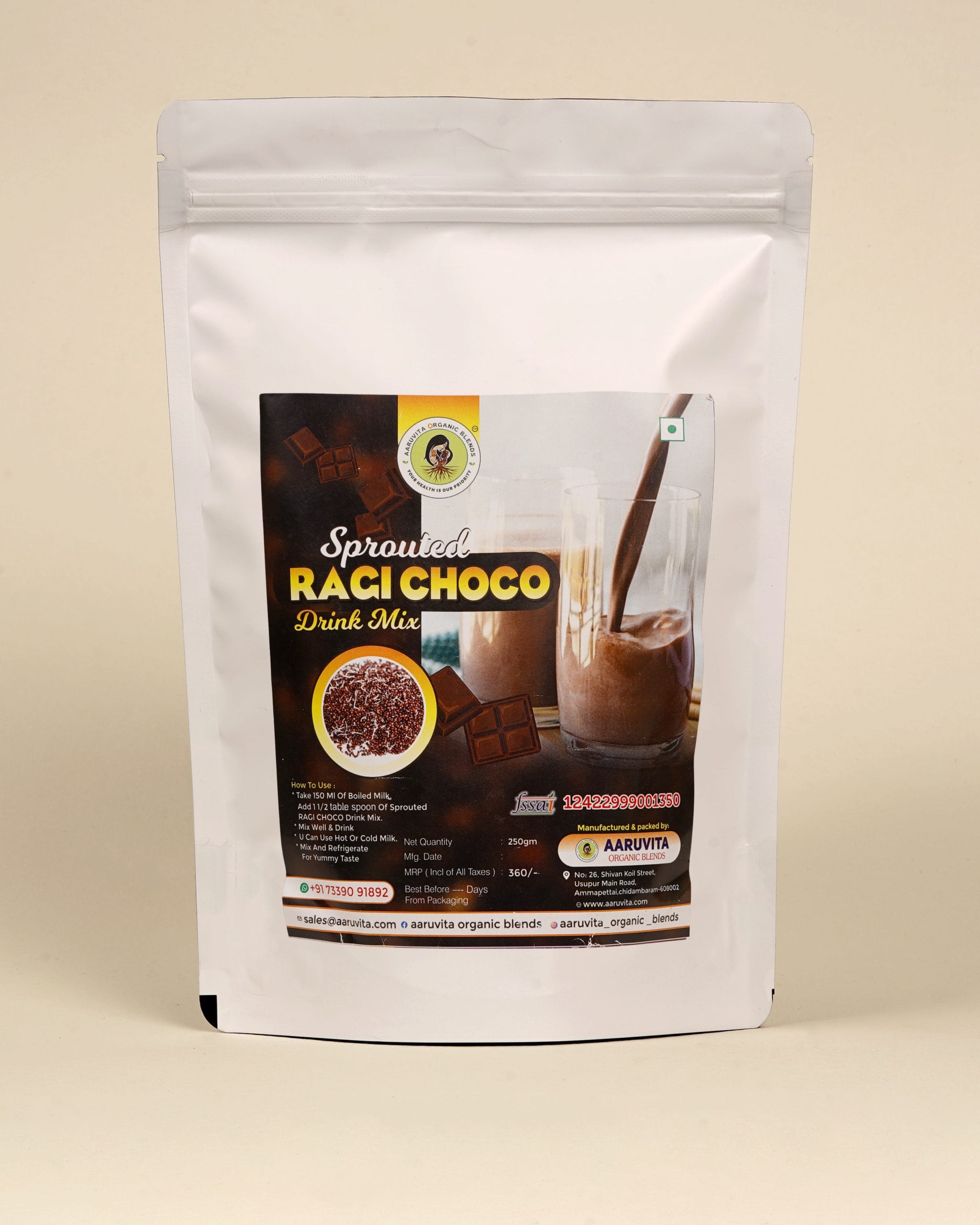 SPROUTED RAGI CHOCO DRINK MIX